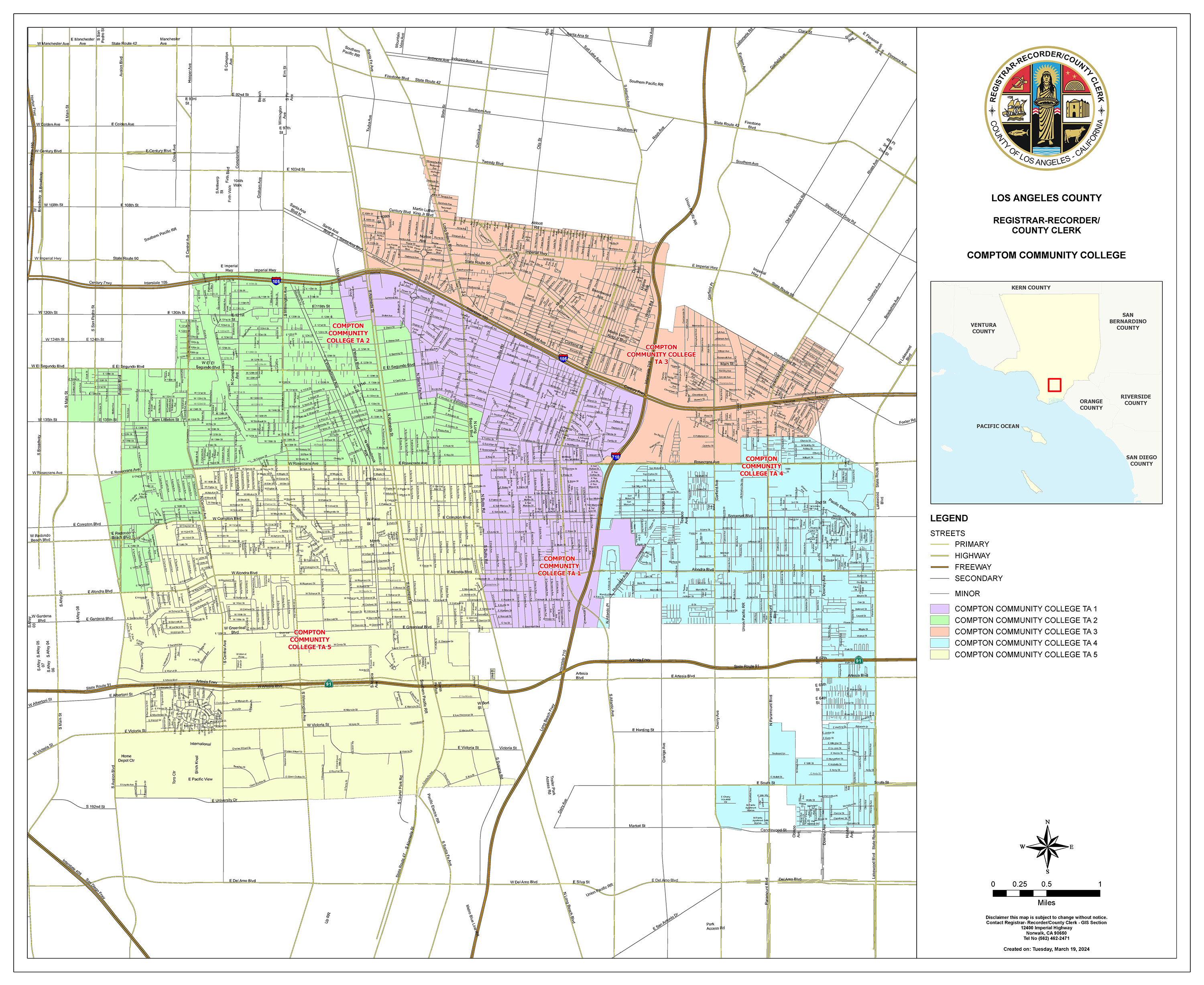 Compton Community College District Map